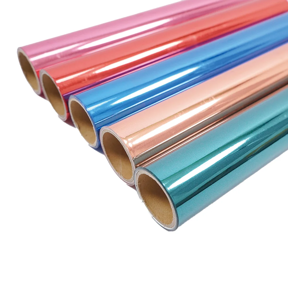 High quality 30.5cm*30.5cm decorative metal logo sticker adhes vinyl rolls