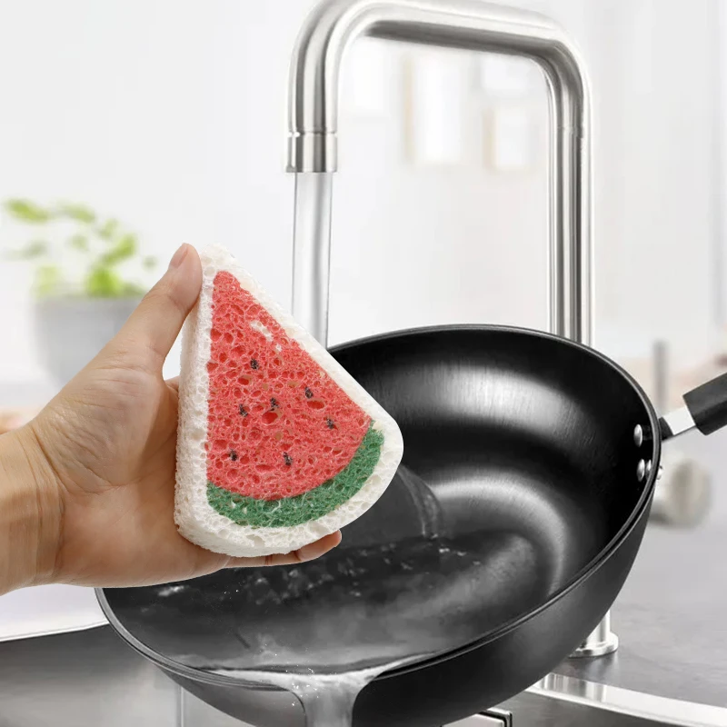 Cute Cartoon Kitchen Cleaning Cellulose Sponge Clean Printed Wood Pulp Sponge Home Use Biodegradable Sponge