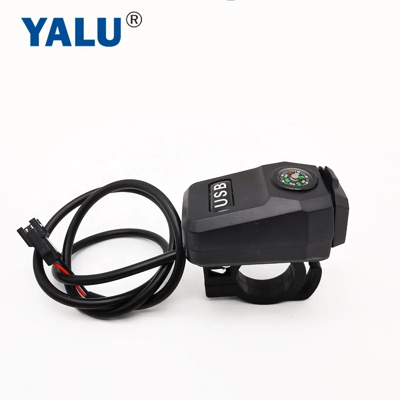 Motorcycle E scooter mobile USB charger with helmet hook waterproof 2A USB adapter 36V-108V power supply Socket