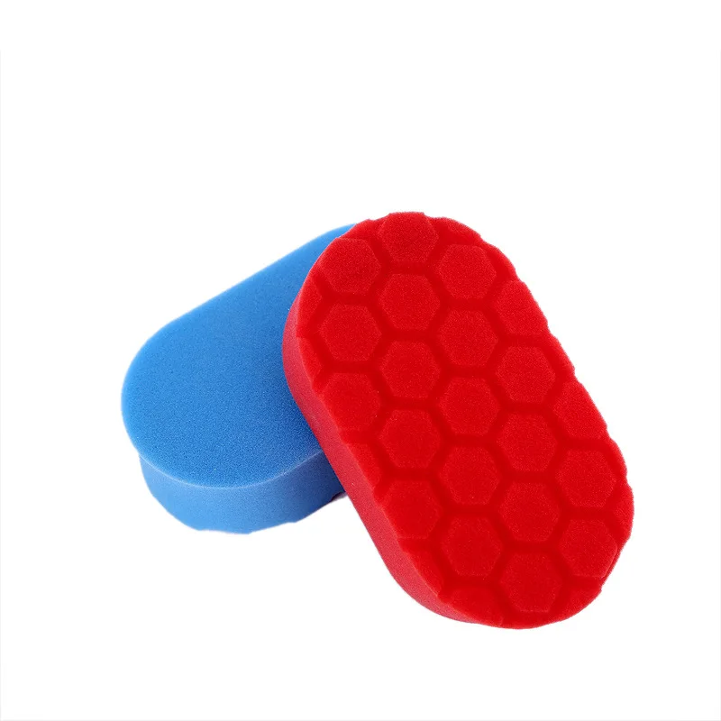 Car beauty hand polishing grinding cotton honeycomb cotton waxing sealing glaze restoration mirror waxing sponge block