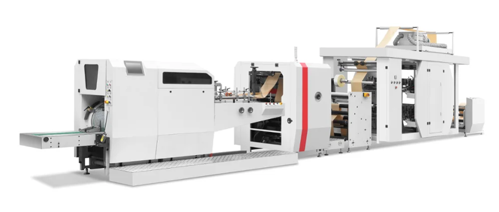 
RZJD-G350J Full Automatic High Speed Sharp Bottom Paper Bag Making Machine With Printing 