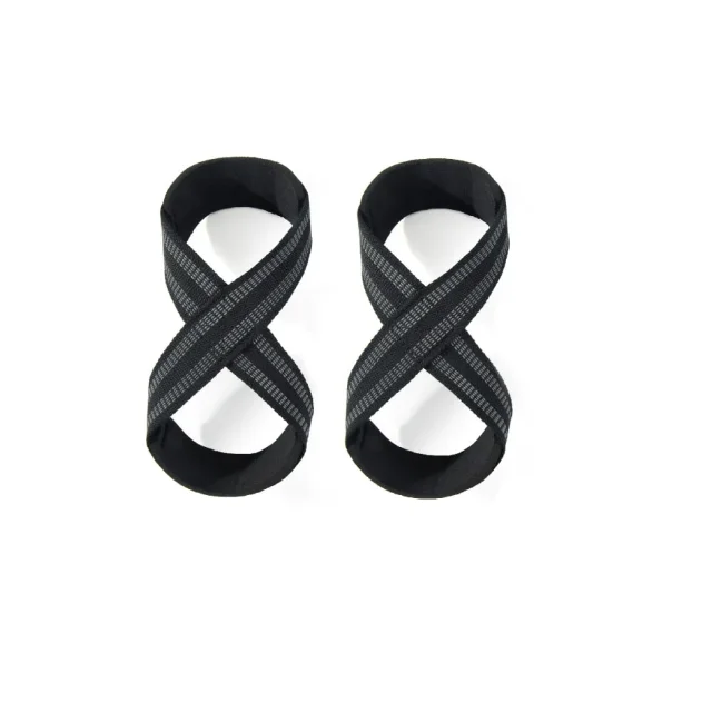 Hot Sale Multi Function Customized 100% Solid Fabric Weight lifting Figure 8 Band For Gym And Fitness Accessories