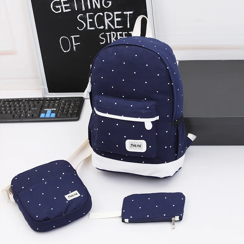 Three-piece Set Shoulder Crossbody Bag Fashion Portable Light School Backpack Bags Colorful Backpack School Bags Girl