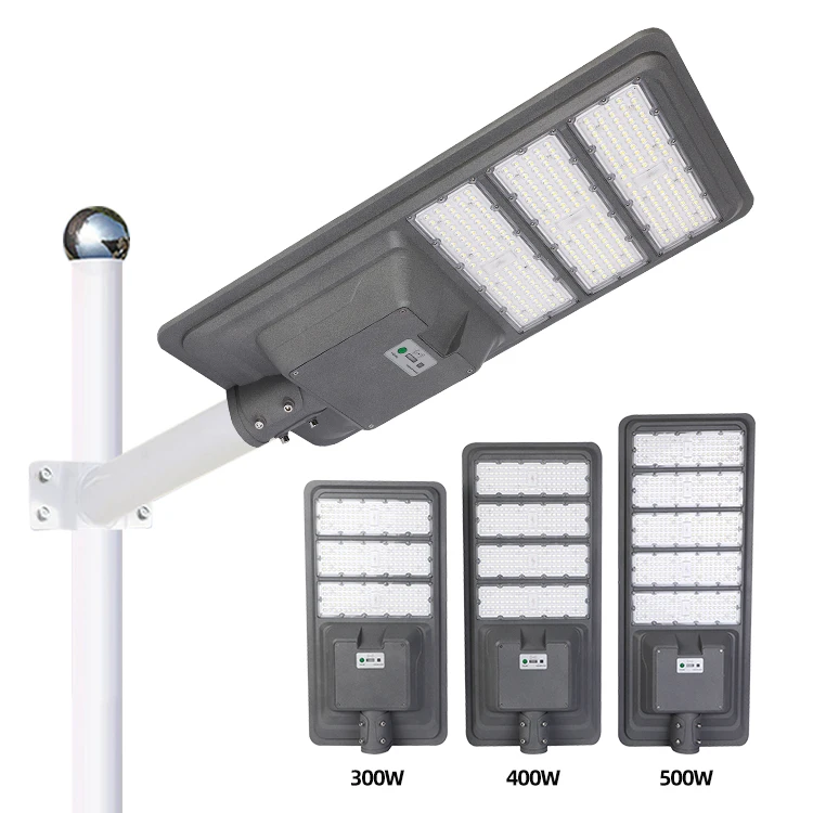 Лампа нового проекта высокой мощности IP65 Водонепроницаемая 300 Вт 400 500 алюминиевая уличная полностью в одной панели Светодиодная Солнечная лампа