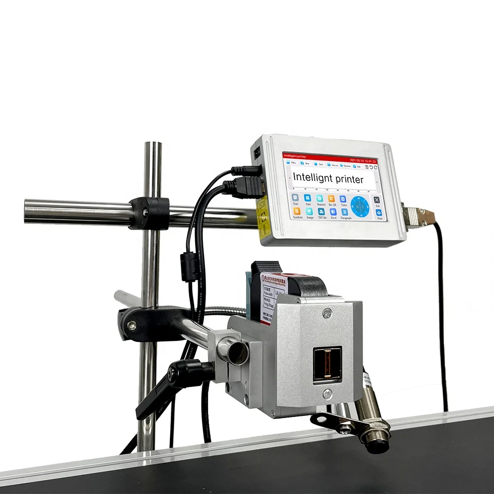 Online TIJ smart printer fast speed industrial intelligent thermal coding for printing expiry date lots of QR code
