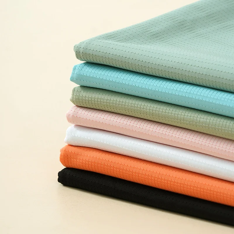 High Quality Mesh Single-sided High Elastic Vest Fabric Cycling Clothing Sports T-shirt Nylon Spandex Knitting Fabric
