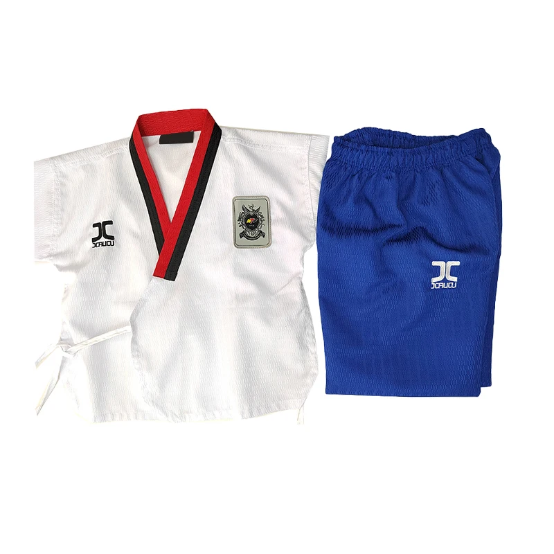 Custom Logo Taekwondo Uniforms Dobok Skin Friendly Martial Arts Wear Taekwondo Dobok Wtf Uniform