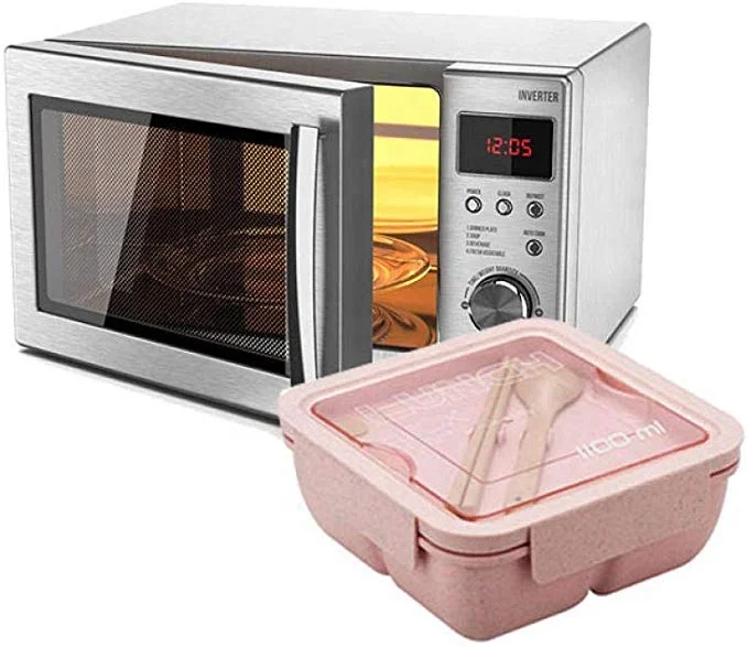 Microwavable Bento Boxs  Wheat Straw Lunch Box for Kids Portable Lunch Box Tiffin