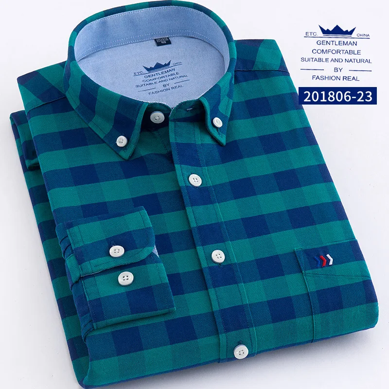 
Factory direct custom men casual plaid 100% cotton shirts  (60696426543)