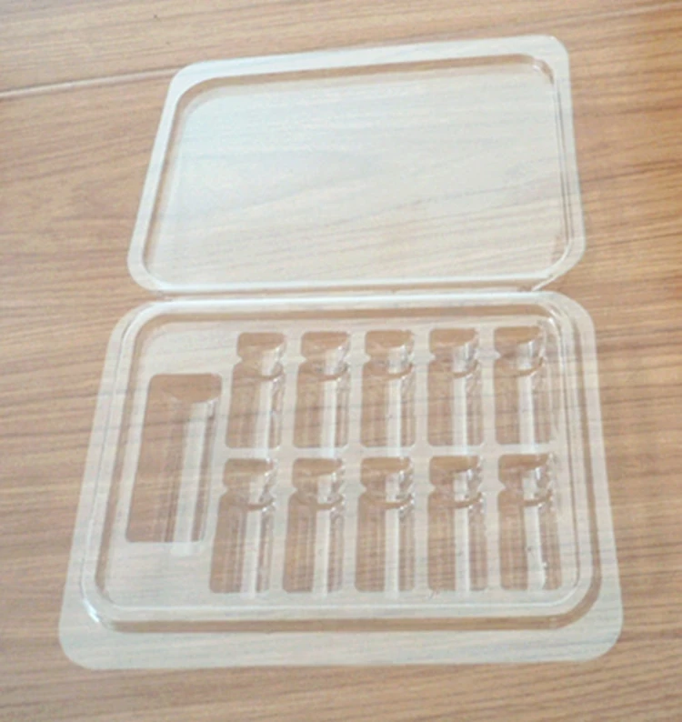 Disposable Blister Medicine Vial Packing Tray  in clear room