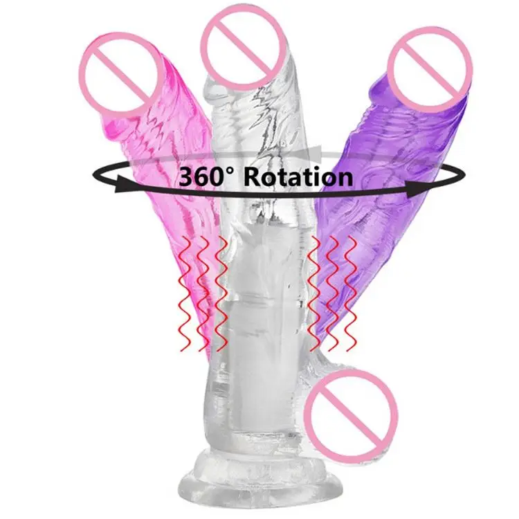New arrival Realistic Vibrating Thrusting Automatic Dildo 21 cm Length Rotational Dildo Female Masturbation Devices