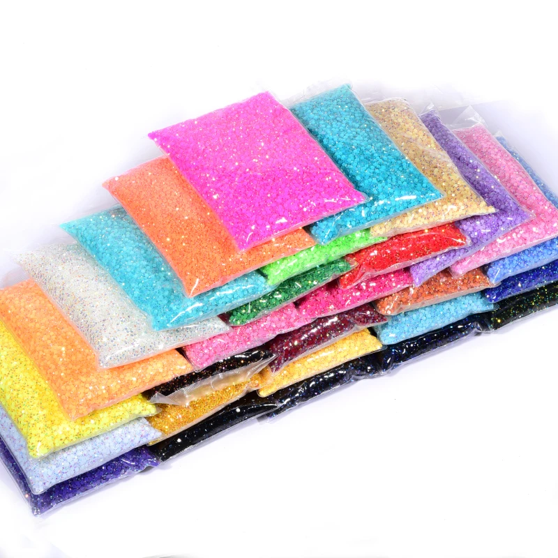 
2000pcs/Box Plastic Flatback Resin Nail Art Rhinestones Mix Colors Rhinestones Appliques for Dresses Beauty Salon 