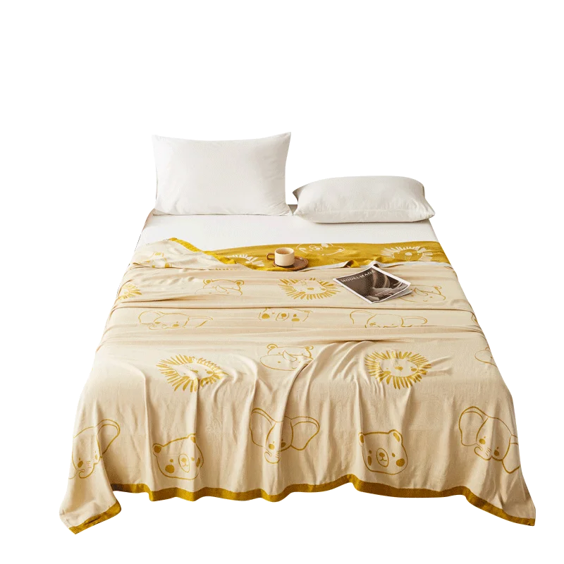 Top blankets Maternal and infant bamboo fiber fashion printed cool feeling blanket Vietnam manufacture