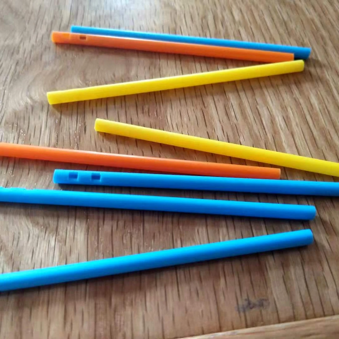 PLASTIC TUBES BARS RODS HARD STICK SINGLE DOUBLE NOTCH SCREW  FOR LOLLIPOP FOOD GRADE ARTICLES MADE OF POLYPROPYLENE  STICKS