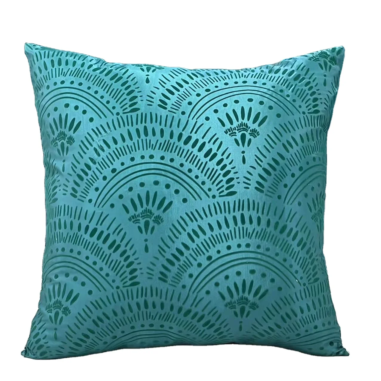 Modern Luxury Solid Color Flocking Throw Pillow Cover Velvet Home Decorative Sofa Cushion Cover Stock Pile Coating Pillowcase