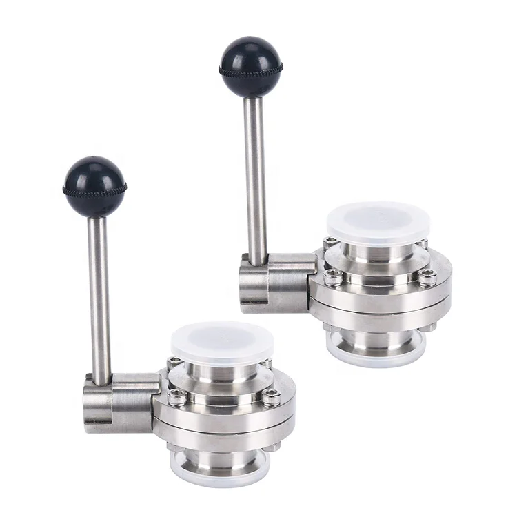 1.5inch Stainless Steel Sanitary SS304 Sanitary Hygienic tri clamp Butterfly Valve Trigger Handle