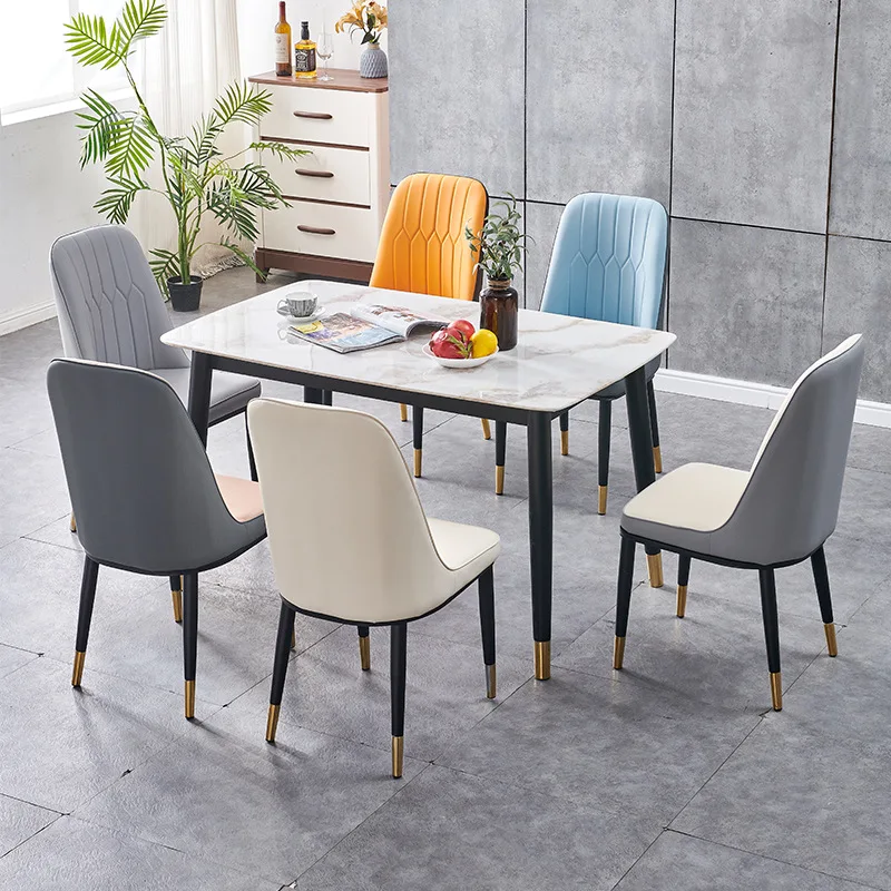 European-style chair home dining chair light luxury simple modern nordic dining table and chair