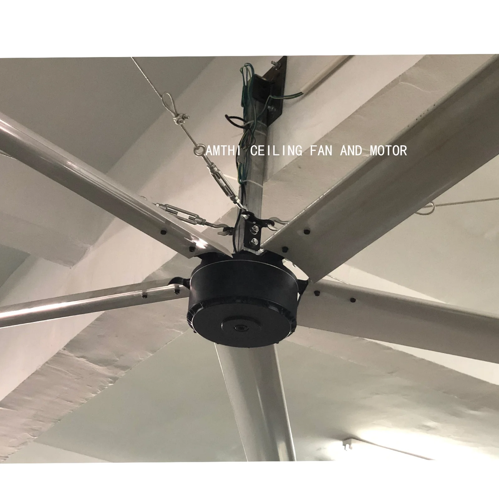 AC Cooling Celling Fan BLDC Motor 18ft 5500mm Low Speed Industrial Large Ceiling Fan For Fitness Centers