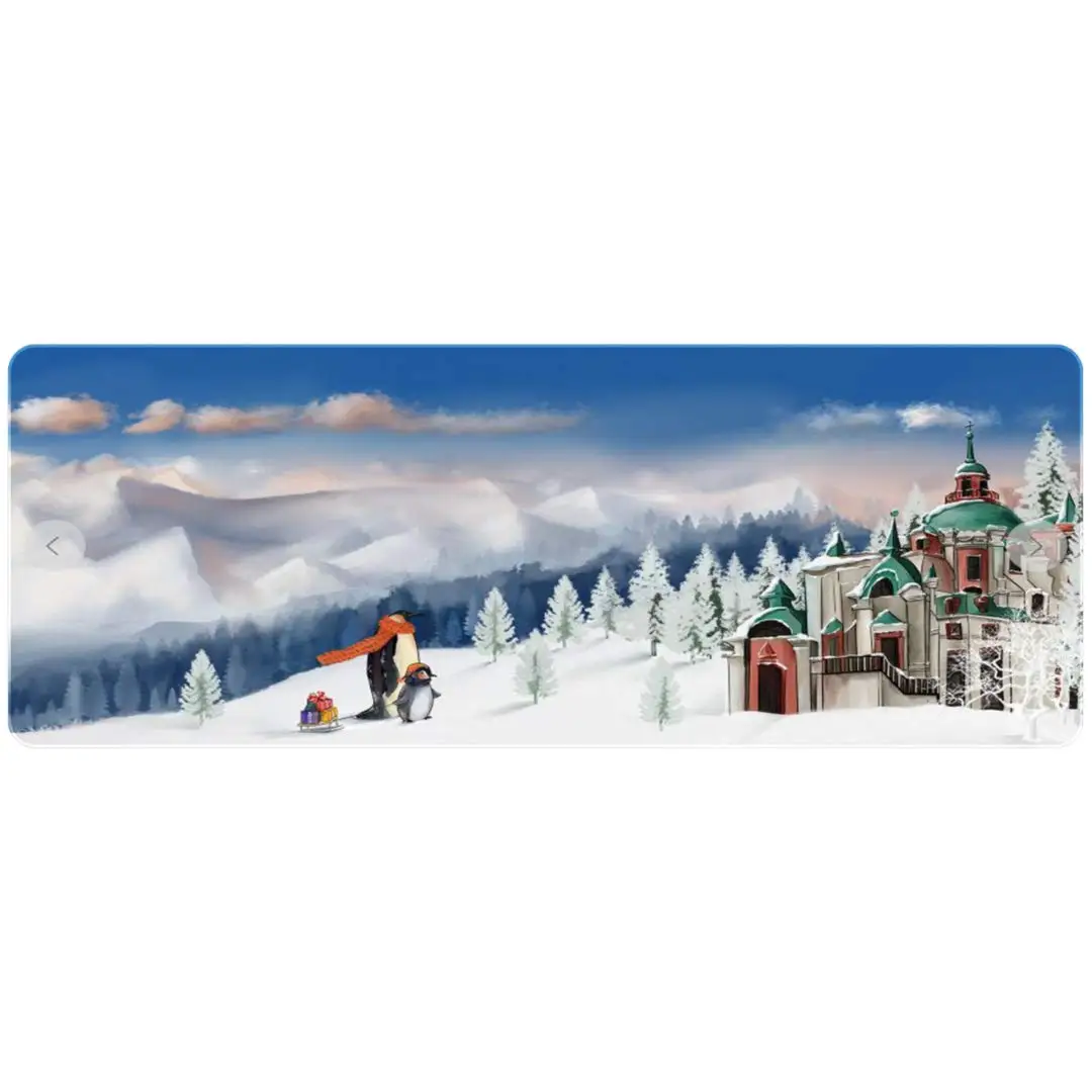 New Arrival Custom Keyboard Sublimation Mats Stitched Beautiful Scenery  Mouse Pad Large Mouse pad For Gaming