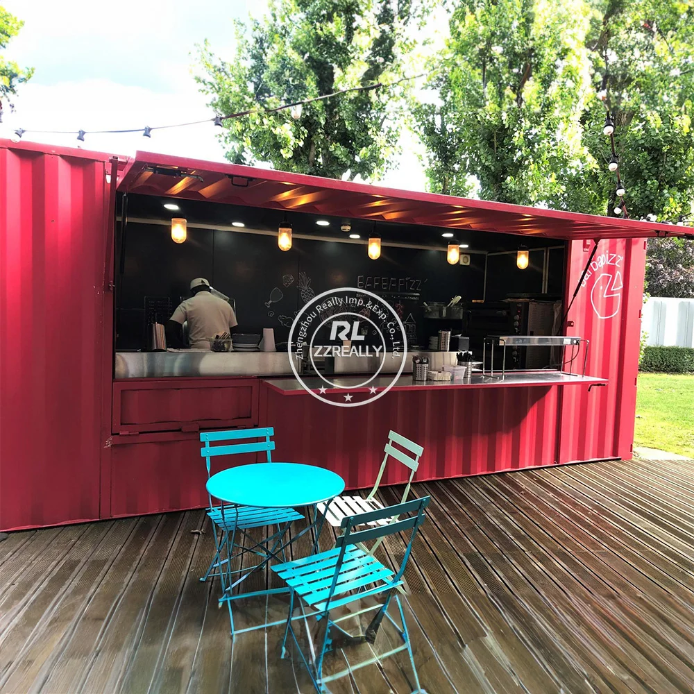 China American Popular Container Shop Kiosk 20FT Shipping Container Restaurant Container Cafe Bar