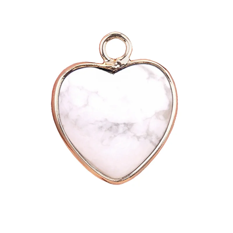 China Wholesale Unisex Vintage Style 15*15mm Heart Shape Red Jasper Pendant Fashionable Heart Shape Connector with Gold Plating