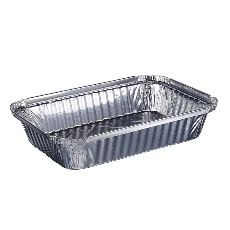 1000pic/ctn 630ml work home packing fast food disposable foil bbq grill pan half size medium aluminum