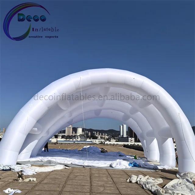 10m long polyester fabric white advertising inflatables tent for beach party
