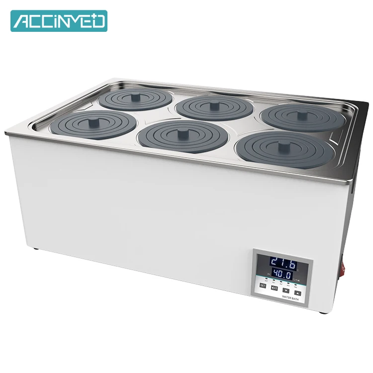 Lab Medical Application Portable Custom Electric Heating Series For Thermostatic Six Holes Digital Thermostatic Water Bath