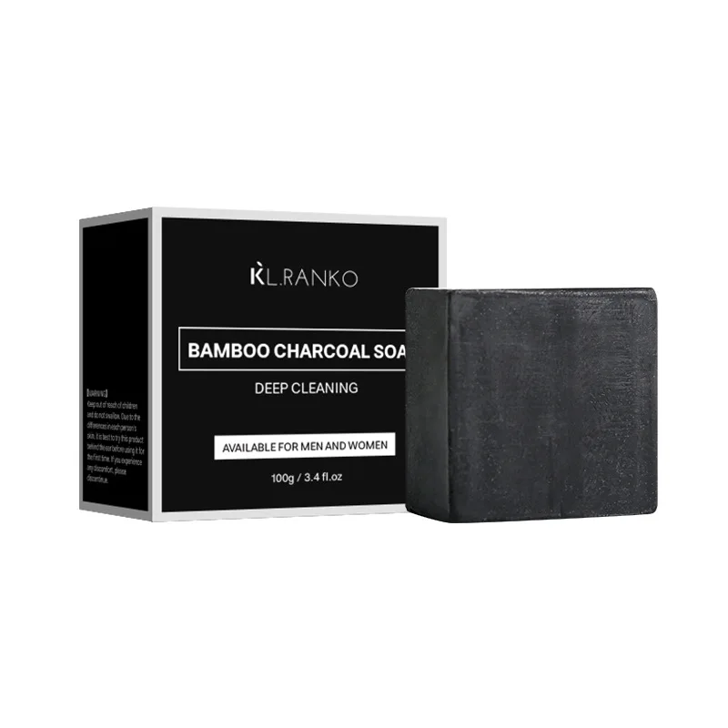 Handmade bamboo charcoal essential oil soap for men and women oil control refreshing cleansing face wash bath soap