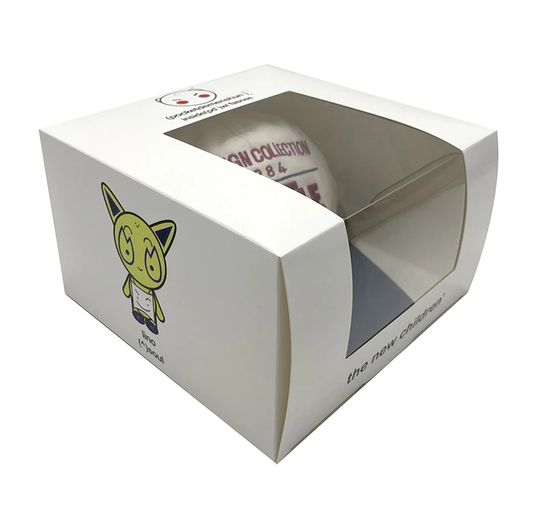 Wholesale White Snapcap Box with Window Custom Logo Peaked Cap Headgear Box Brand Print Design Baseball Cap Boxes for Hat Pack
