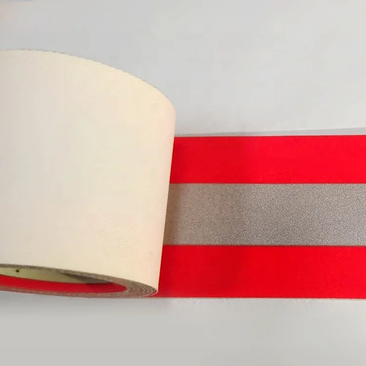 High Visibility Cotton Aramid 5CM Fluorescent Color Waterproof Flame Retardant Reflective Safety Webbing