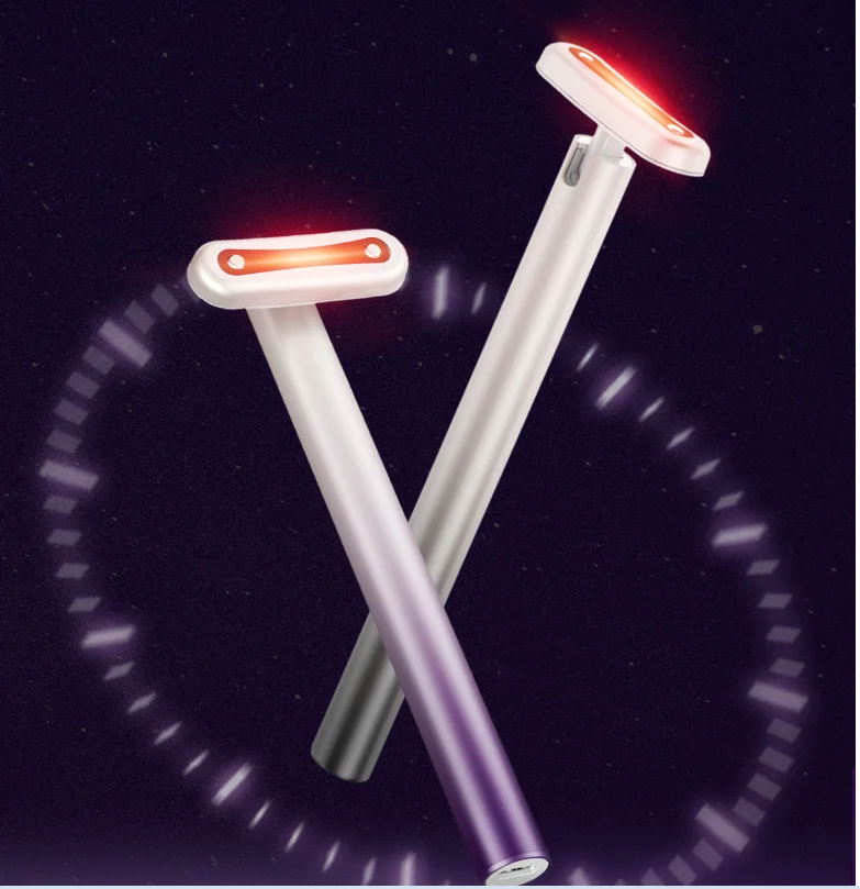 New 4 in 1 Facial LED Red Light Therapy Facial Massage Tool EMS Face Massager Eye Beauty Device For Face Neck