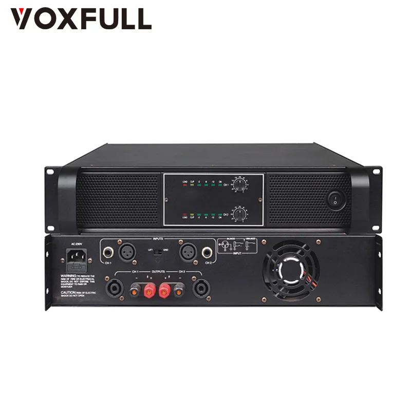 Voxfull TA203 Professional Power Amplifier 2 Channel  300W*2 Subwoofer High Power Amp Power Amplifier