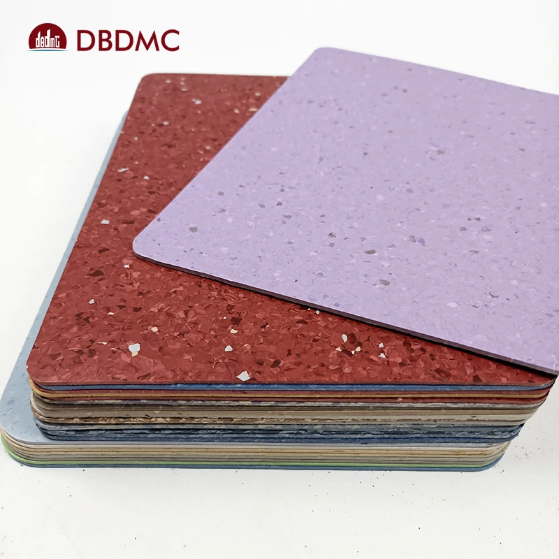DBDMC Antistatic PVC ESD Homogeneous Vinyl Floor Rolls Indoor Plastic Flooring with PUR Coating for Hospitals/Clinics/Labs
