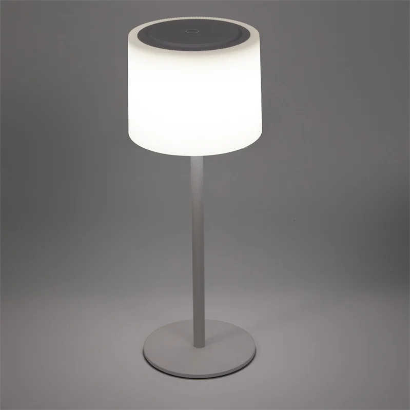 Nordic cordless lamp table design hotel restaurant metal rechargeable led table lamp with charging base