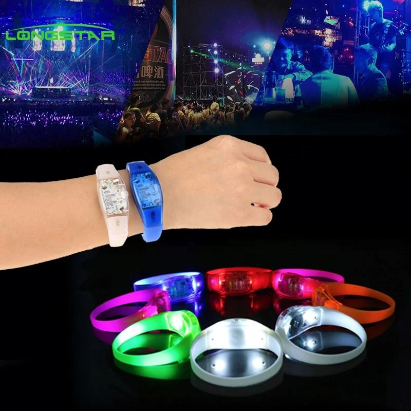 Hot Sale Color Bar Wedding Concert Sound Activation Music Control Led Bracelet