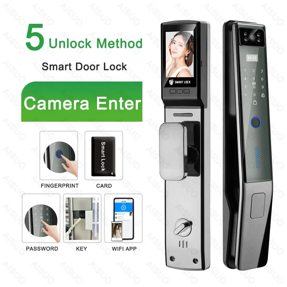 Лидер продаж, Wi-Fi-приложение TUYA, Электрический дверной замок, умный биометрический дверной замок с отпечатками пальцев