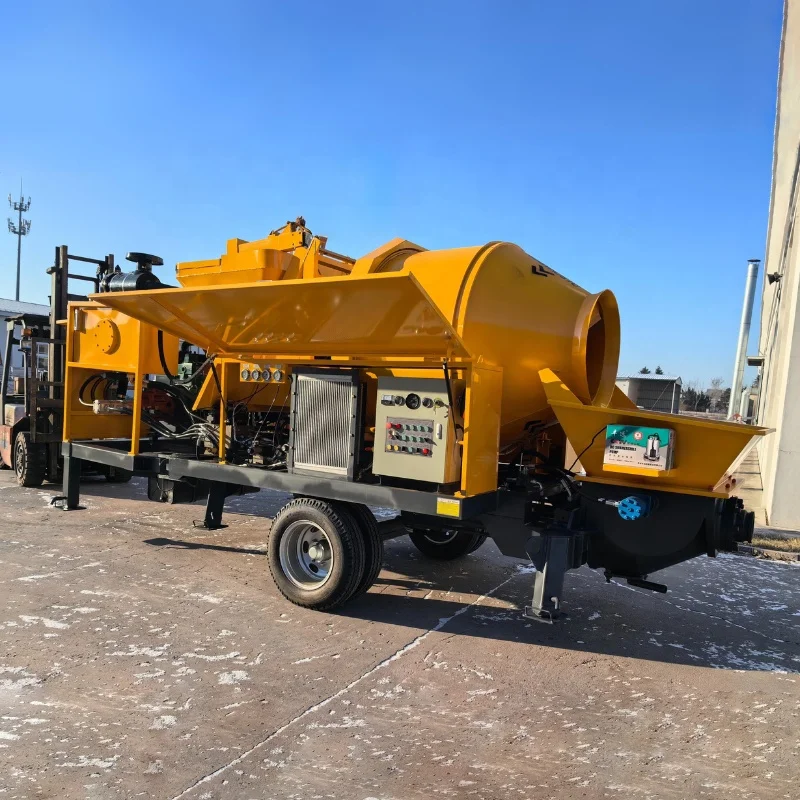 Diesel Concrete Mixer Pump Mixing hydraulic Pumping Machine And Concrete Mixer Cement Mortar Pump Concrete