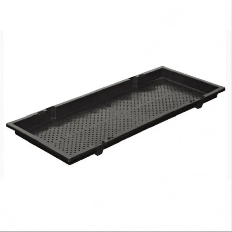 Heydraponic plastic seed trays rice seeding seed sprouter tray microgreen plant 1020 flat hydroponic trays for microgreen