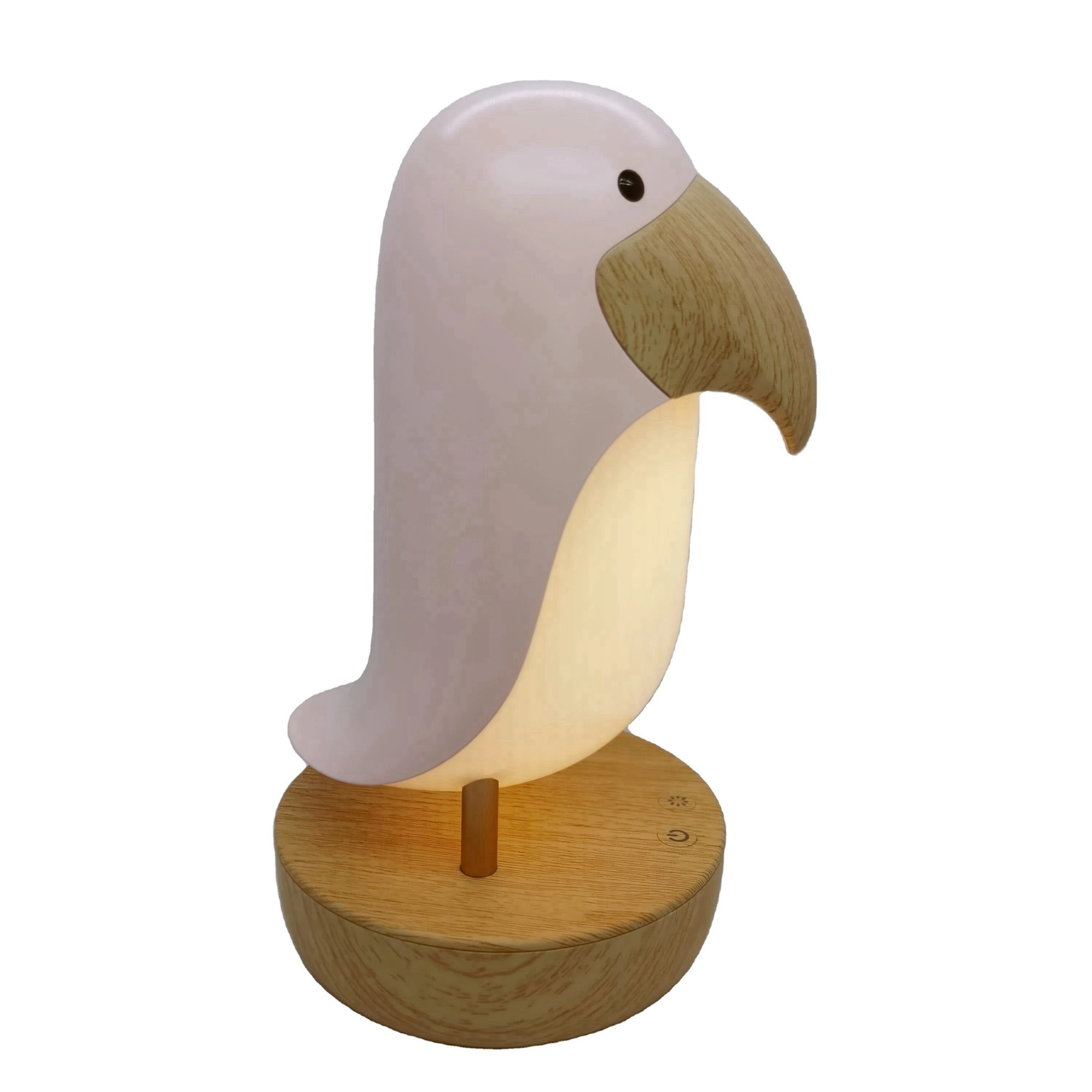 Portable LED Dimmable Bird Night Light music player Modern Nordic USB Table Lamp Study Indoor Lighting with wireless speaker