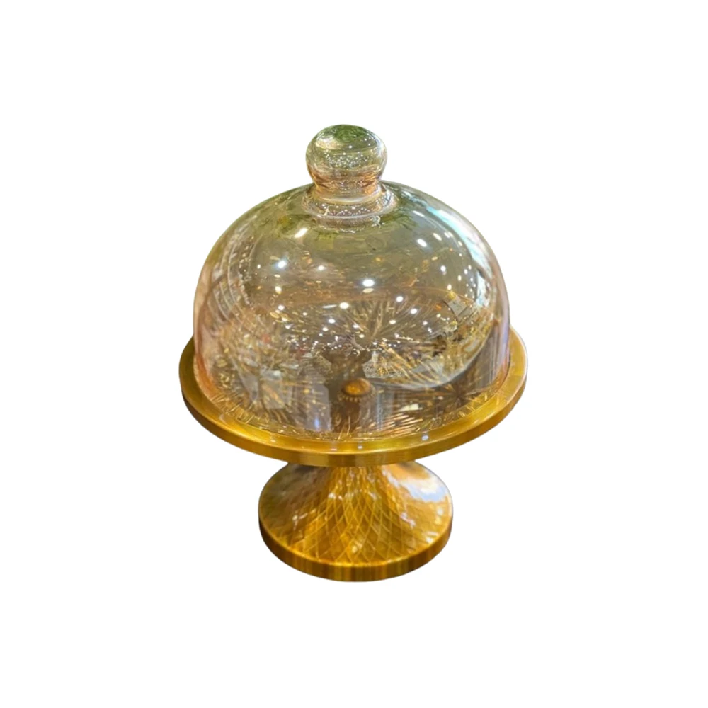 Arabic Decoration Snack Serving Plates Luxury Metal Iron Gold Sugar Dry Fruit Snack Candy Serving Tray