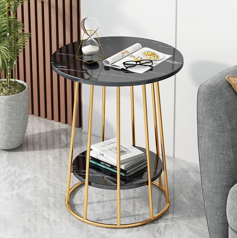 Small Table Home Living Room Modern Minimalist Bedside Table Simple Affordable Luxury Creative Small round Table Nordic Balcony