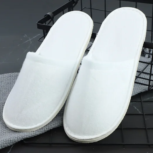 Durable in use practical low price skillful manufacture open type good-looking high quality fabrics hotel slipper