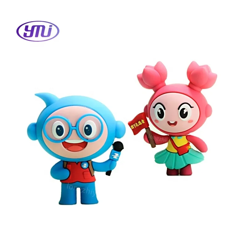 Longzhiyu 15 Years Factory Kawaii Figure Custom Made Design 3D Cartoon Figurine Toys PVC Miniature Doll anime action figures