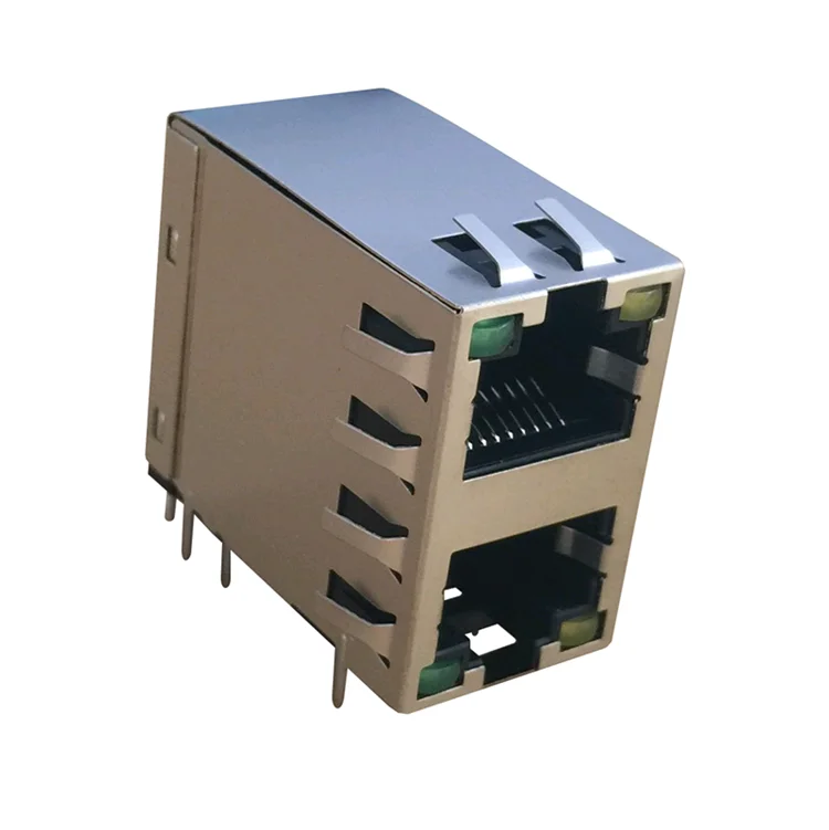 Бесплатный образец 1932391-1 с LED 2x1 порт Ethernet Женский RJ45 разъем