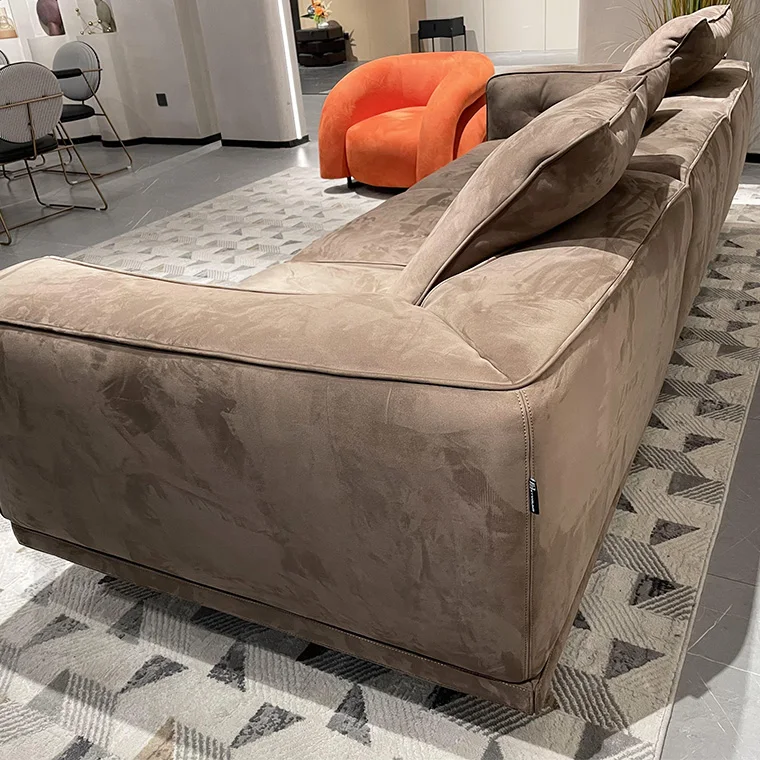 High End Leather Light Luxury Italian Home Furniture Sofa Set Furniture Living Room Modern Velvet Sofa