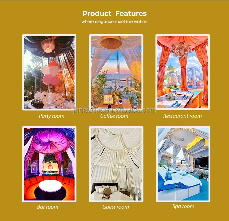 2.6M To 6M SizeFull House winter swimming pool Garden event commercial Igloo Round Dome House tent