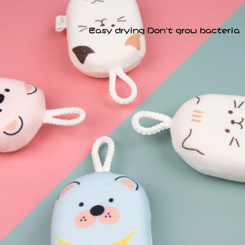 Shower Sponge Body Loofah Shower Scrubber for Kids Infants Newborn Bathing Toys Exfoliating Body Washer