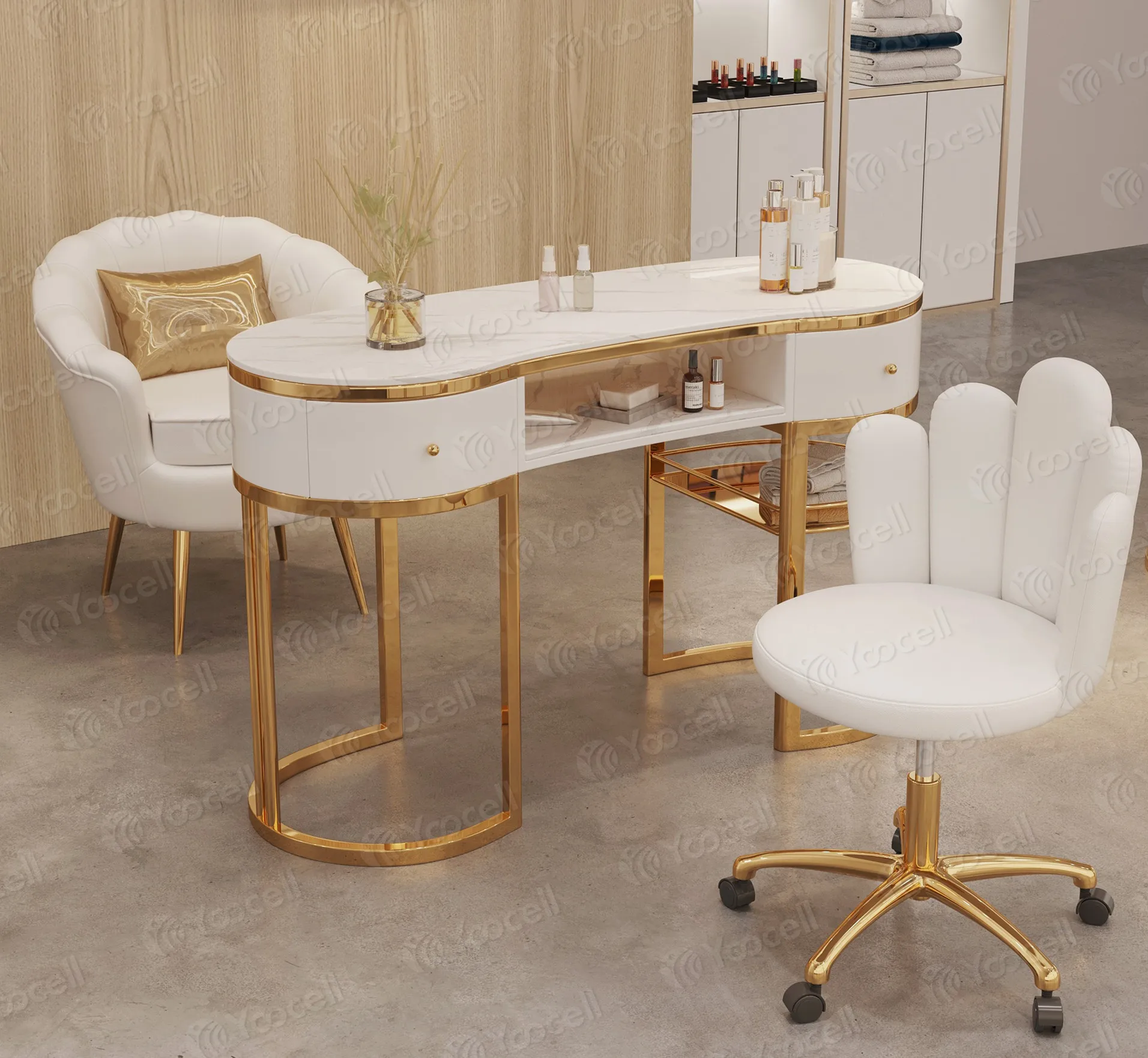 Yoocell nail table manicure furniture manicure table station manicure table beauty salon