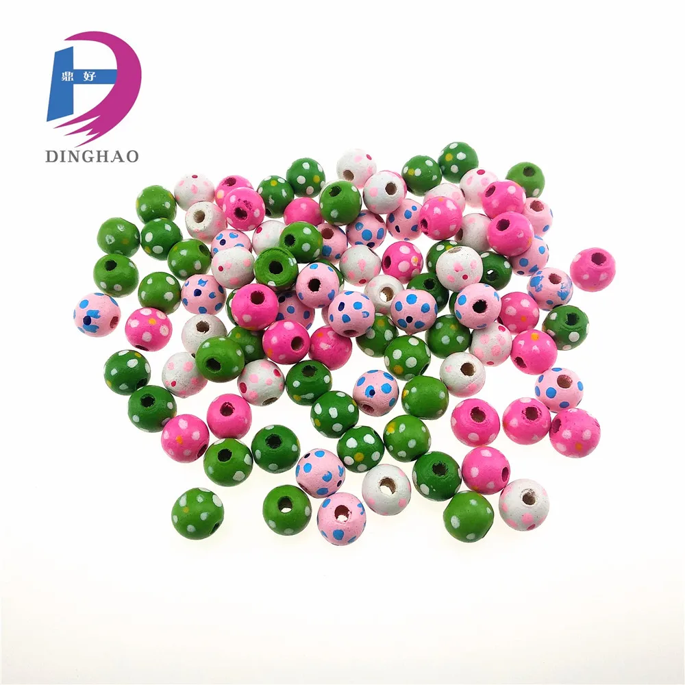
multi colored DIY wooden beads for kids 
